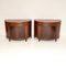 Antique Bow Front Buffets, 1890s, Set of 2 1