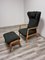 Fauteuil Vintage avec Ottomane, Set de 2 1