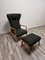 Fauteuil Vintage avec Ottomane, Set de 2 3