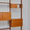 Italian Floor to Ceiling Wall Unit in Beach and Burnished Bronze, 1950s 3