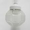 Art Deco Hanging Lamp with Octagonal Frosted Glass Shade, 1930s, Image 3