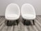 Set of Mid-Century White Wool Armchairs 12
