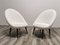 Set of Mid-Century White Wool Armchairs 1