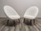 Set of Mid-Century White Wool Armchairs 13