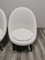 Set of Mid-Century White Wool Armchairs 6