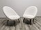 Set of Mid-Century White Wool Armchairs 11