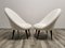 Set of Mid-Century White Wool Armchairs 5