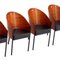 Leather Dining Chairs, Italy, 1980s, Set of 4 5