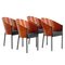 Leather Dining Chairs, Italy, 1980s, Set of 4, Image 2