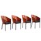 Leather Dining Chairs, Italy, 1980s, Set of 4, Image 6