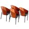 Leather Dining Chairs, Italy, 1980s, Set of 4, Image 3