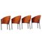 Leather Dining Chairs, Italy, 1980s, Set of 4 7