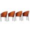 Leather Dining Chairs, Italy, 1980s, Set of 4, Image 7