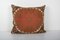 Vintage Square Brown Suzani Couch Cushion Cover, Image 1