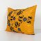 Suzani Handmade Yellow Ethnic Lumbar Cushion Cover 3