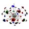 Mehrfarbiger handgefertigter italienischer Sputnik Kronleuchter aus Muranoglas von Simoeng 13