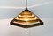 Vintage Postmodern Geometric Lamellar Pendant Lamp, 1980s 18
