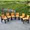 Vintage Italian Orange Dining Chairs, 1980s, Set of 6 11