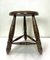 Mid-Century French Oak Tripod Stool in the Style of Charles Dudouyt, 1950s 1