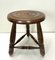Mid-Century French Oak Tripod Stool in the Style of Charles Dudouyt, 1950s, Image 9