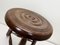 Mid-Century French Oak Tripod Stool in the Style of Charles Dudouyt, 1950s, Image 5