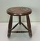 Mid-Century French Oak Tripod Stool in the Style of Charles Dudouyt, 1950s, Image 8