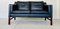 Vintage Mid-Century Danish Black Leather Sofa by Skipper Furniture 1