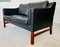Divano Mid-Century vintage in pelle nera di Skipper Furniture, Immagine 2