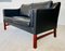 Schwarzes dänisches Vintage Mid-Century Ledersofa von Skipper Furniture 2