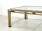Vintage Coffee Table in Brass and Chome, 1980s 5