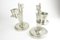 Art Deco Pewter Candleholders, 1940s, Set of 2 3