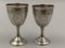 Antique Silver Egg Cups on Shower Stand Minerva with Initials, Set of 2, Image 1