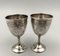 Antique Silver Egg Cups on Shower Stand Minerva with Initials, Set of 2 3