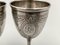 Antique Silver Egg Cups on Shower Stand Minerva with Initials, Set of 2 5