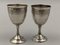Antique Silver Egg Cups on Shower Stand Minerva with Initials, Set of 2 4