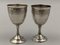 Antique Silver Egg Cups on Shower Stand Minerva with Initials, Set of 2, Image 4