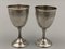 Antique Silver Egg Cups on Shower Stand Minerva with Initials, Set of 2 2