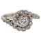 Bague Solitaire en Or Blanc 18 Carats, 1950s 1