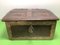 Small Antique Wooden Chest with Carved Heart Design 2