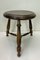 Antique French Turned Oak Stool, 1930s, Image 8