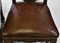 Antique Heavily Carved Oak & Hand Dyed Leather Dining Chairs, London, 1890s, Set of 8, Image 8