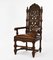 Antique Heavily Carved Oak & Hand Dyed Leather Dining Chairs, London, 1890s, Set of 8, Image 19
