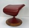 Amsterdam Leather and Wood Ottoman attributed to Torben Olsen, 1980s 2