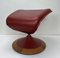 Amsterdam Leather and Wood Ottoman attributed to Torben Olsen, 1980s, Image 2
