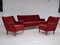 Danish Velour Sofa and Armchairs, 1960s, Set of 3 1