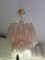 Pink Murano Glass Style Tronchi Venini Chandelier from Simoeng 12