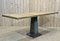 Oak and Cast Iron Base Worktable 7