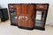 Art Deco Sideboard with Showcases in Walnut and Black High Gloss, 1930, Image 5