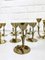 Scandinavian Brass Candlesticks by Gunnar Ander for Ystad Metall Sweden, 1960s, Set of 15 8