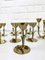 Scandinavian Brass Candlesticks by Gunnar Ander for Ystad Metall Sweden, 1960s, Set of 15, Image 8